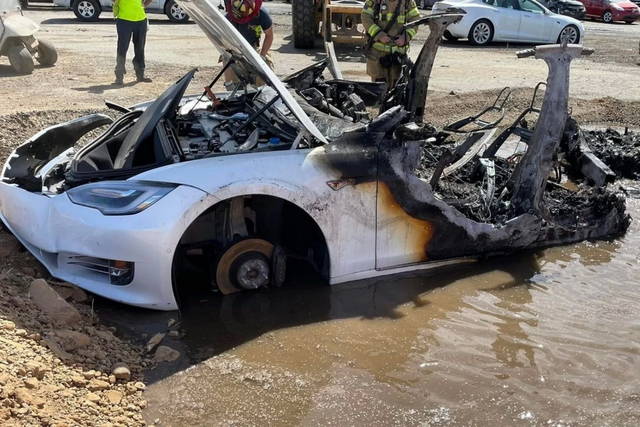 tesla a fuoco