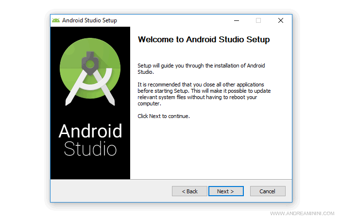 come installare android studio